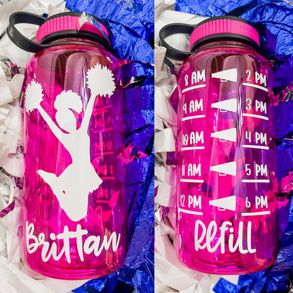 Cheer Water Bottle, Cheerleading Water Bottle Tumbler, Cheer Gifts,  Personalized. Gifts for Cheerleaders 