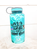 Water, Scrubs & Rubber Gloves Water Tracker Bottle