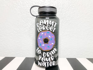 Donut Water Tracker Bottle